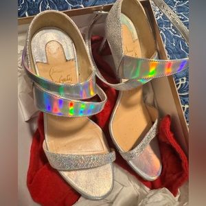 Open LILOOP silver sandal/ heels